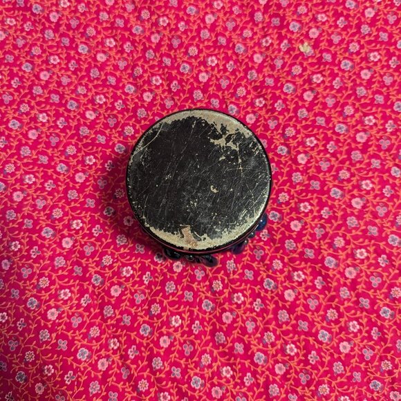 MCM Votive Candle Glass Metal Vintage Floral Holder Hippie Groovy Boho Blue - Picture 6 of 8